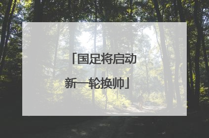 国足将启动新一轮换帅
