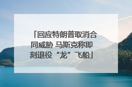 回应特朗普取消合同威胁 马斯克称即刻退役“龙”飞船