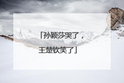 孙颖莎哭了，王楚钦笑了