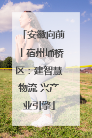 安徽向前丨宿州埇桥区：建智慧物流 兴产业引擎