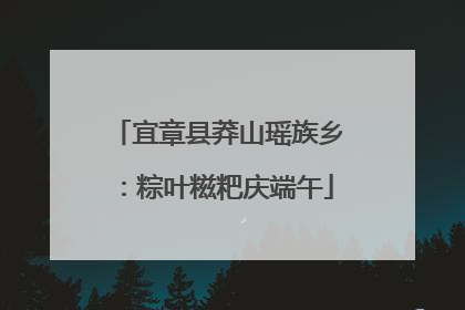 宜章县莽山瑶族乡：粽叶糍粑庆端午