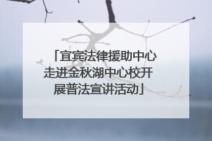 宜宾法律援助中心走进金秋湖中心校开展普法宣讲活动