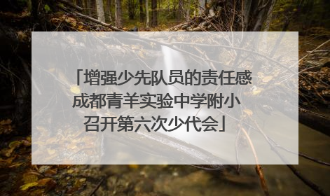 增强少先队员的责任感 成都青羊实验中学附小召开第六次少代会