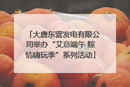 大唐东营发电有限公司举办“艾意端午 粽情嗨玩季”系列活动