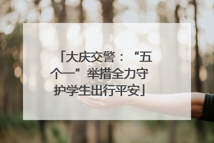 大庆交警：“五个一”举措全力守护学生出行平安