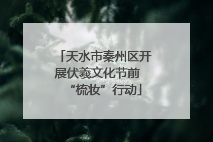 天水市秦州区开展伏羲文化节前 “梳妆”行动