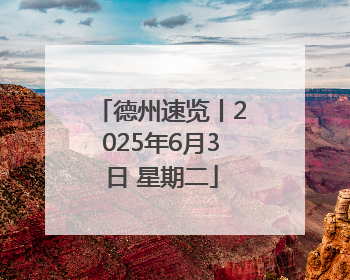 德州速览丨2025年6月3日 星期二