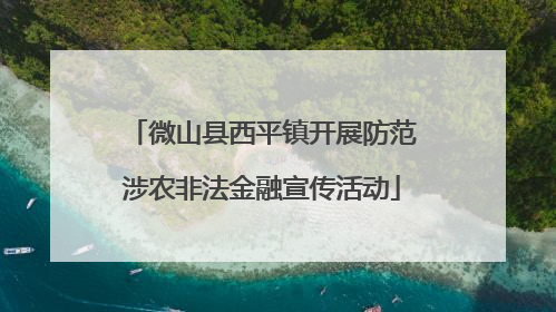 微山县西平镇开展防范涉农非法金融宣传活动
