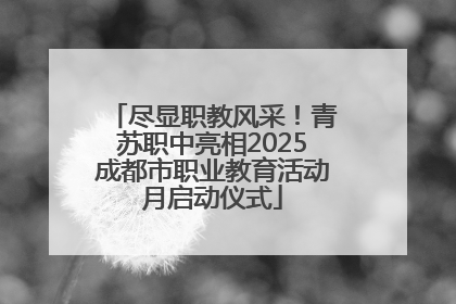尽显职教风采！青苏职中亮相2025成都市职业教育活动月启动仪式