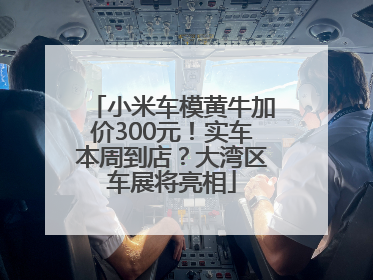 小米车模黄牛加价300元！实车本周到店？大湾区车展将亮相