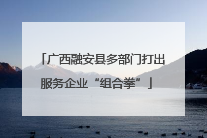 广西融安县多部门打出服务企业“组合拳”