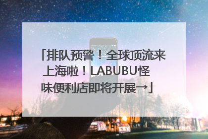 排队预警！全球顶流来上海啦！LABUBU怪味便利店即将开展→