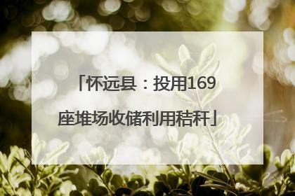 怀远县：投用169座堆场收储利用秸秆