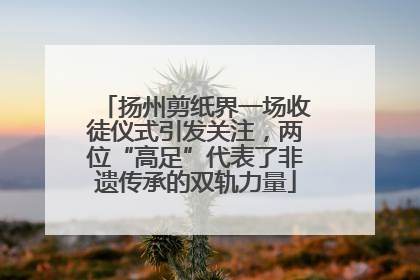 扬州剪纸界一场收徒仪式引发关注，两位“高足”代表了非遗传承的双轨力量
