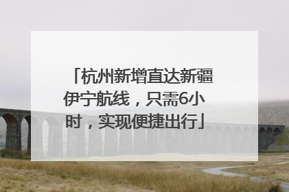 杭州新增直达新疆伊宁航线，只需6小时，实现便捷出行