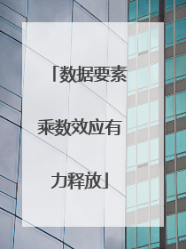 数据要素乘数效应有力释放