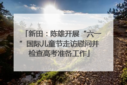 新田：陈雄开展“六一”国际儿童节走访慰问并检查高考准备工作