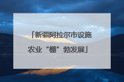 新疆阿拉尔市设施农业“棚”勃发展