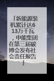 新能源装机累计达613万千瓦，申能集团在第三届碳博会发布社会责任报告