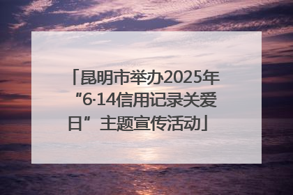 昆明市举办2025年“6·14信用记录关爱日”主题宣传活动