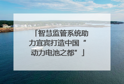 智慧监管系统助力宜宾打造中国“动力电池之都”