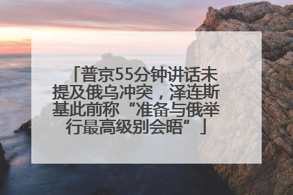 普京55分钟讲话未提及俄乌冲突，泽连斯基此前称“准备与俄举行最高级别会晤”