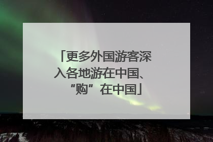 更多外国游客深入各地游在中国、“购”在中国