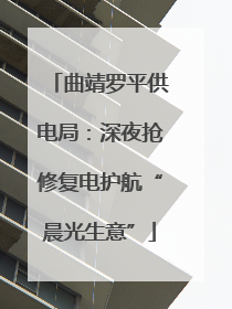 曲靖罗平供电局：深夜抢修复电护航“晨光生意”