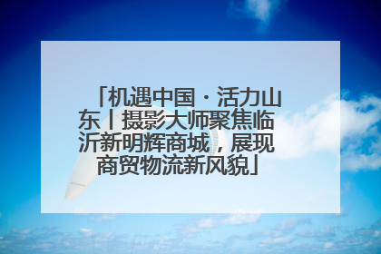 机遇中国・活力山东丨摄影大师聚焦临沂新明辉商城，展现商贸物流新风貌