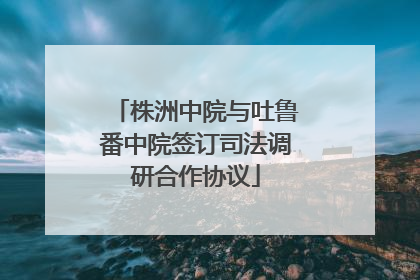 株洲中院与吐鲁番中院签订司法调研合作协议