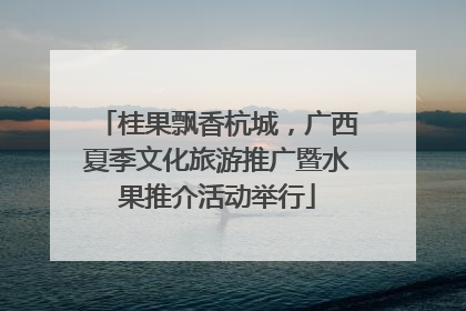 桂果飘香杭城，广西夏季文化旅游推广暨水果推介活动举行