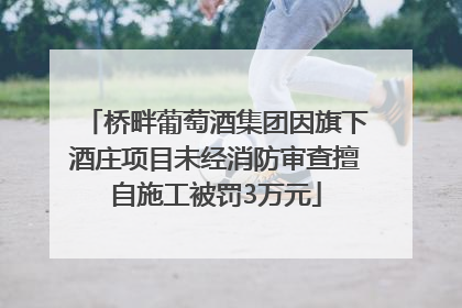 桥畔葡萄酒集团因旗下酒庄项目未经消防审查擅自施工被罚3万元