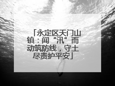 永定区天门山镇：闻“汛”而动筑防线，守土尽责护平安