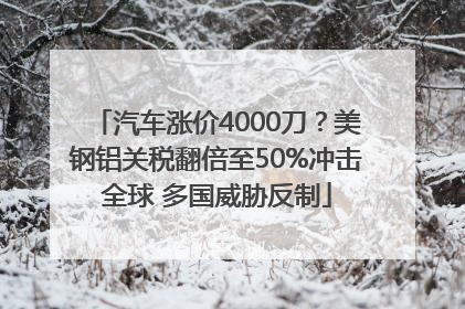 汽车涨价4000刀？美钢铝关税翻倍至50%冲击全球 多国威胁反制