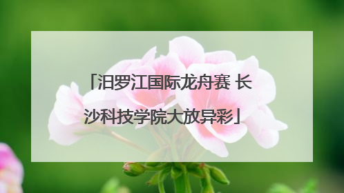 汨罗江国际龙舟赛 长沙科技学院大放异彩