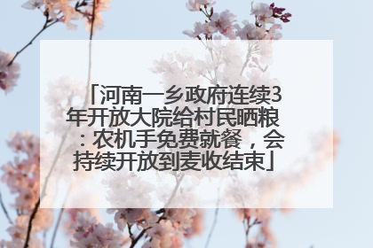 河南一乡政府连续3年开放大院给村民晒粮：农机手免费就餐，会持续开放到麦收结束
