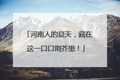 河南人的夏天，藏在这一口口荆芥里！