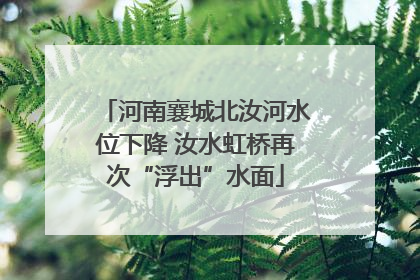 河南襄城北汝河水位下降 汝水虹桥再次“浮出”水面