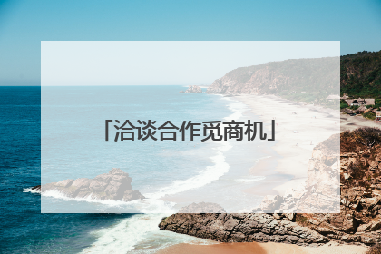 洽谈合作觅商机