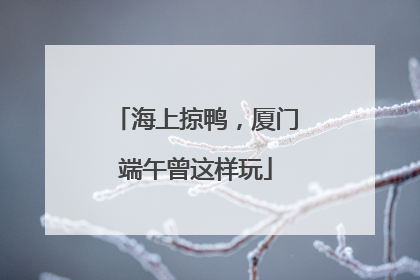 海上掠鸭，厦门端午曾这样玩