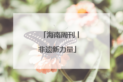 海南周刊丨非遗新力量