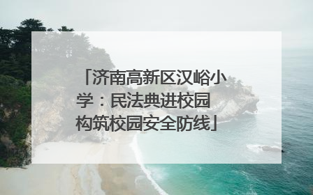 济南高新区汉峪小学：民法典进校园 构筑校园安全防线