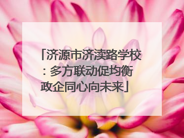 济源市济渎路学校：多方联动促均衡 政企同心向未来
