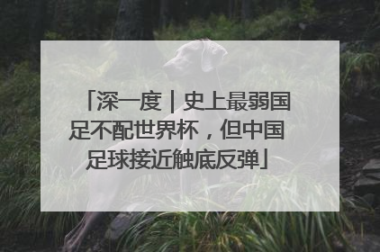 深一度｜史上最弱国足不配世界杯，但中国足球接近触底反弹