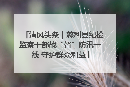 清风头条｜慈利县纪检监察干部战“督”防汛一线 守护群众利益