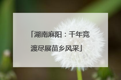 湖南麻阳：千年竞渡尽展苗乡风采