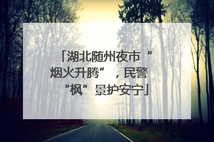 湖北随州夜市“烟火升腾”，民警“枫”景护安宁