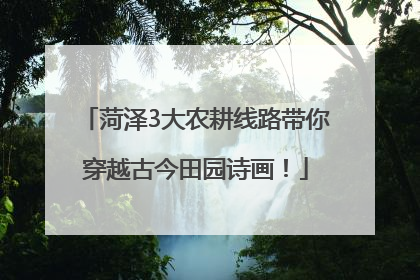 菏泽3大农耕线路带你穿越古今田园诗画！