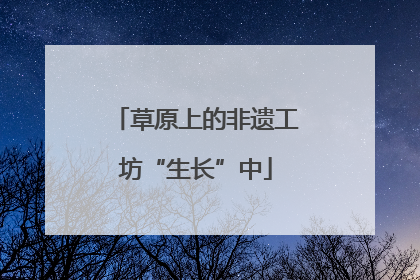 草原上的非遗工坊“生长”中