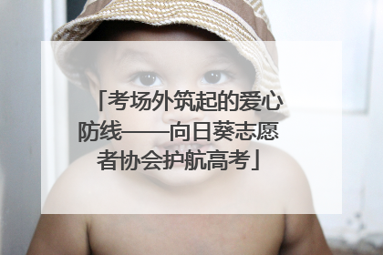 考场外筑起的爱心防线——向日葵志愿者协会护航高考